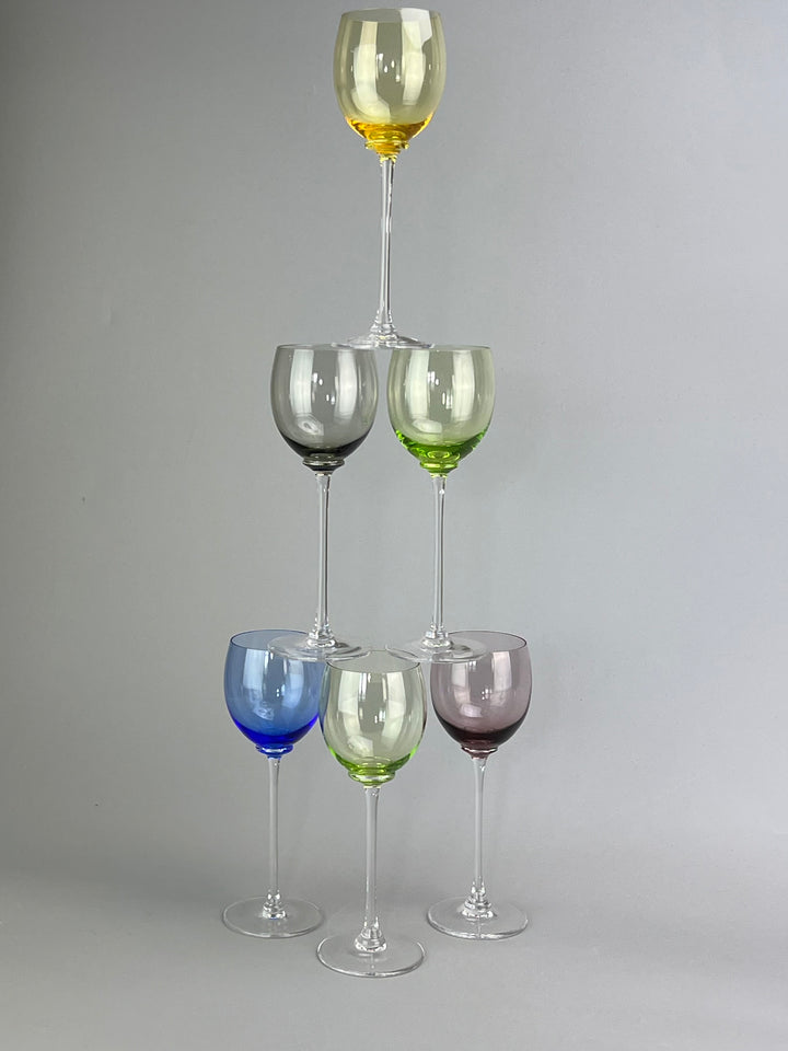 Set di 6 calici da vino in cristallo colorato Cristal Sèvres