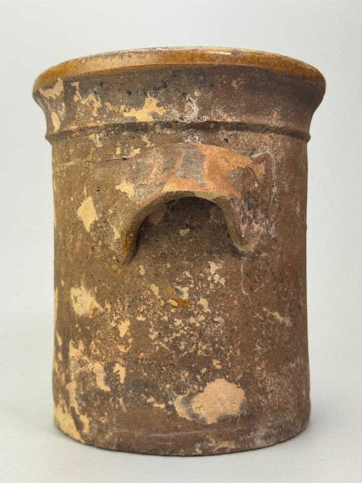 Vaso Antico in terracotta con manici Ceramica Popolare Rustica