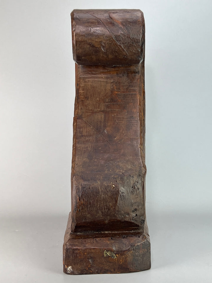 Coppia di capitelli in legno intagliati a mano elementi architettonici antichi