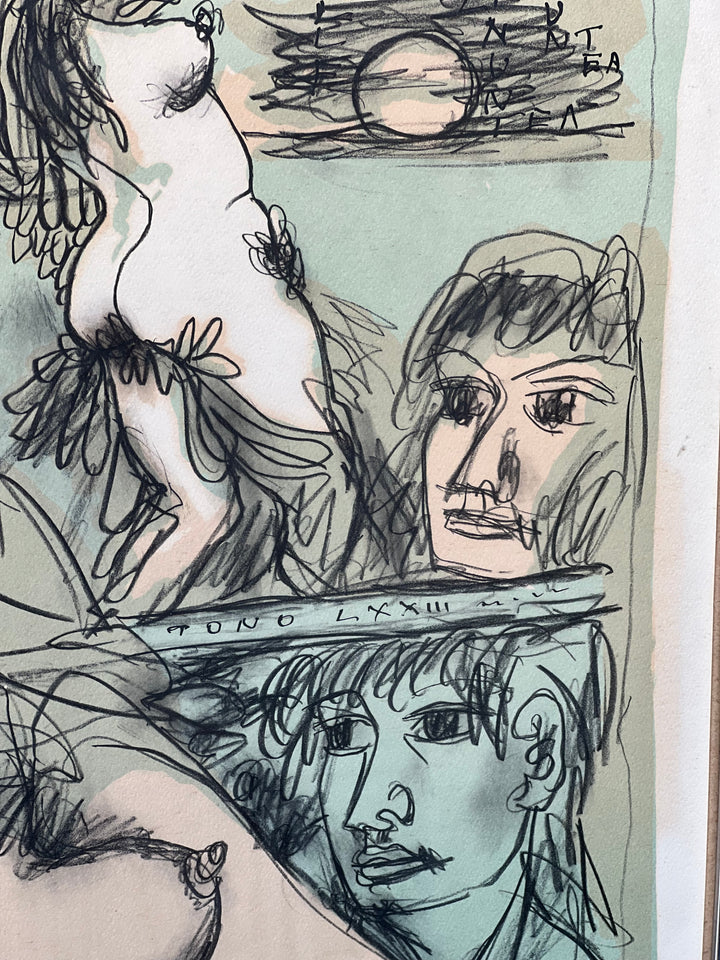 Litografia Tono Zancanaro "Selinuntea II"