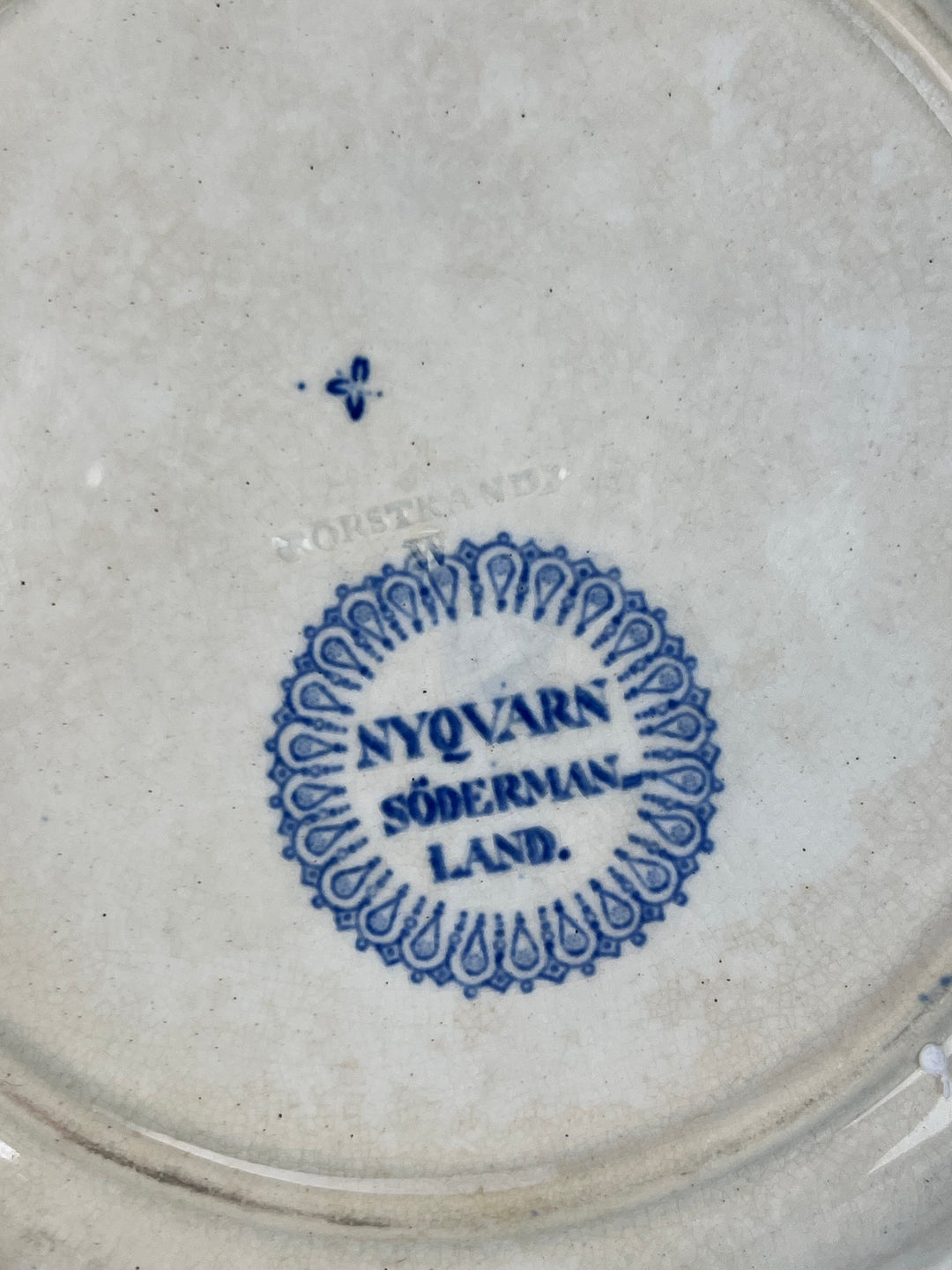 Piatto ceramica Rorstrand decoro transfer