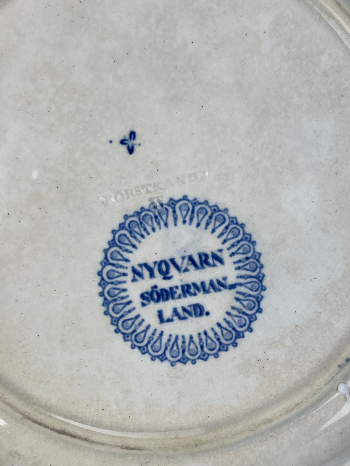 Piatto ceramica Rorstrand decoro transfer