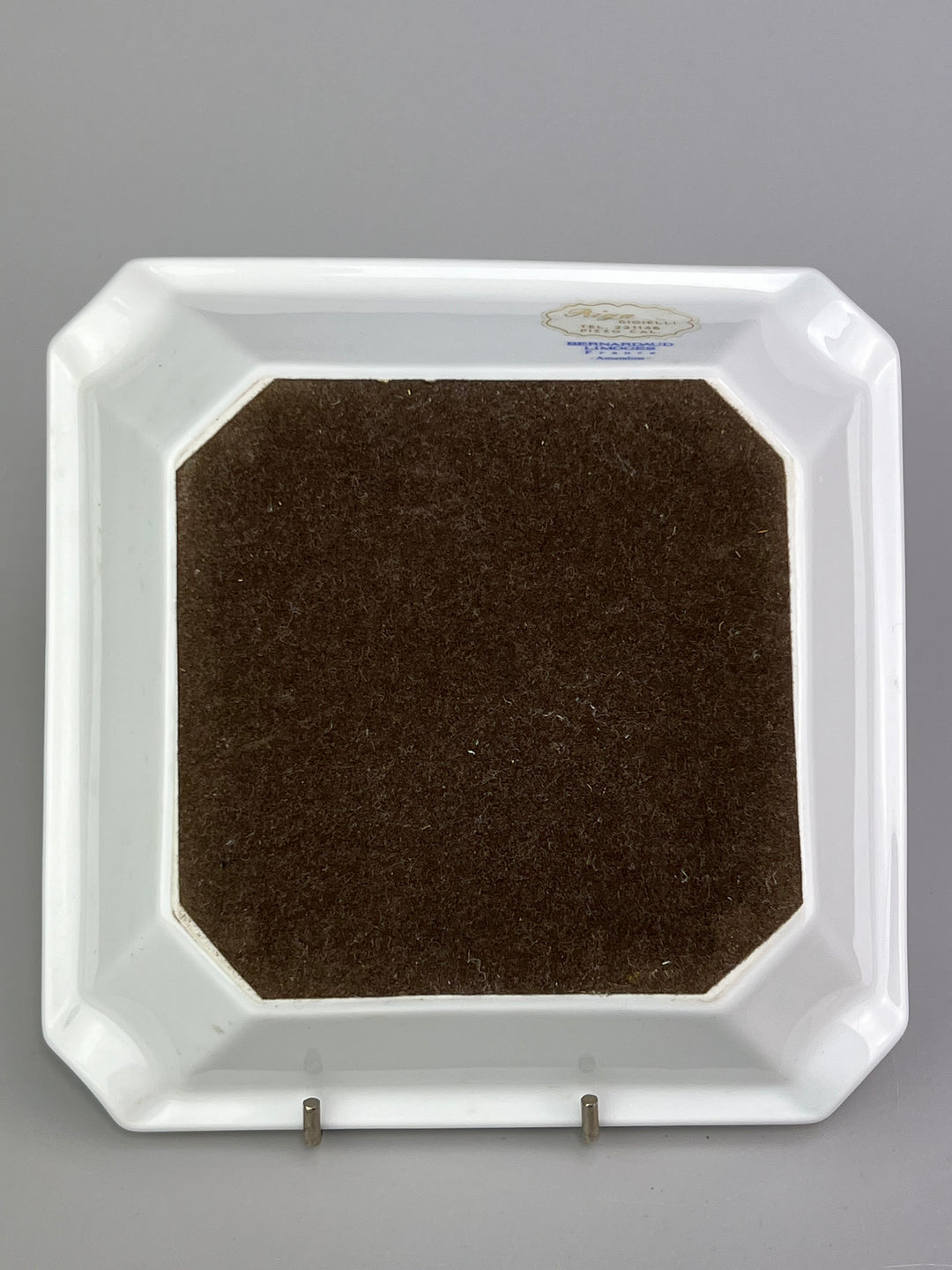 Posacenere in porcellana Bernardaud Limoges decoro floreale rosa