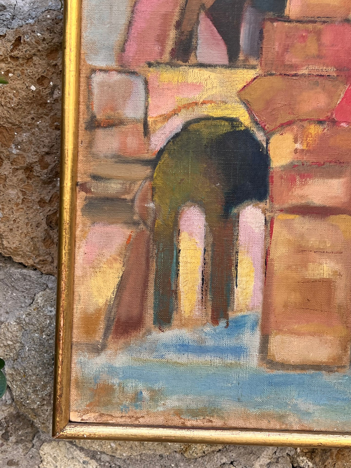 Quadro olio su tela Renato Rimassa, Fuga d’Archi (1958)