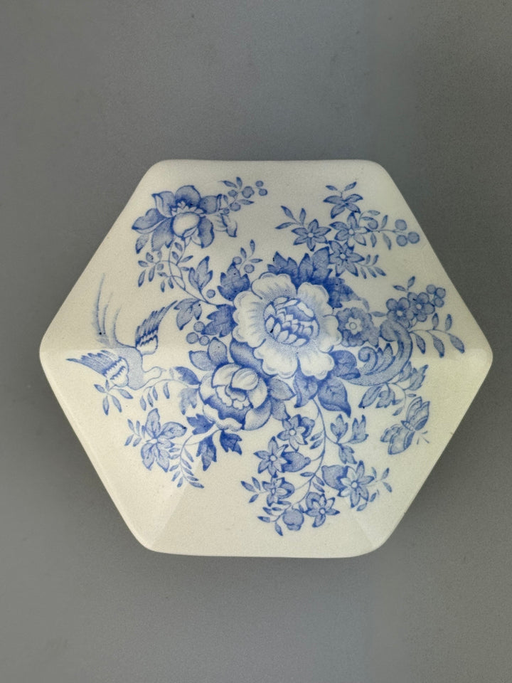 Scatola ceramica Mason's decoro floreale Stratford vintage