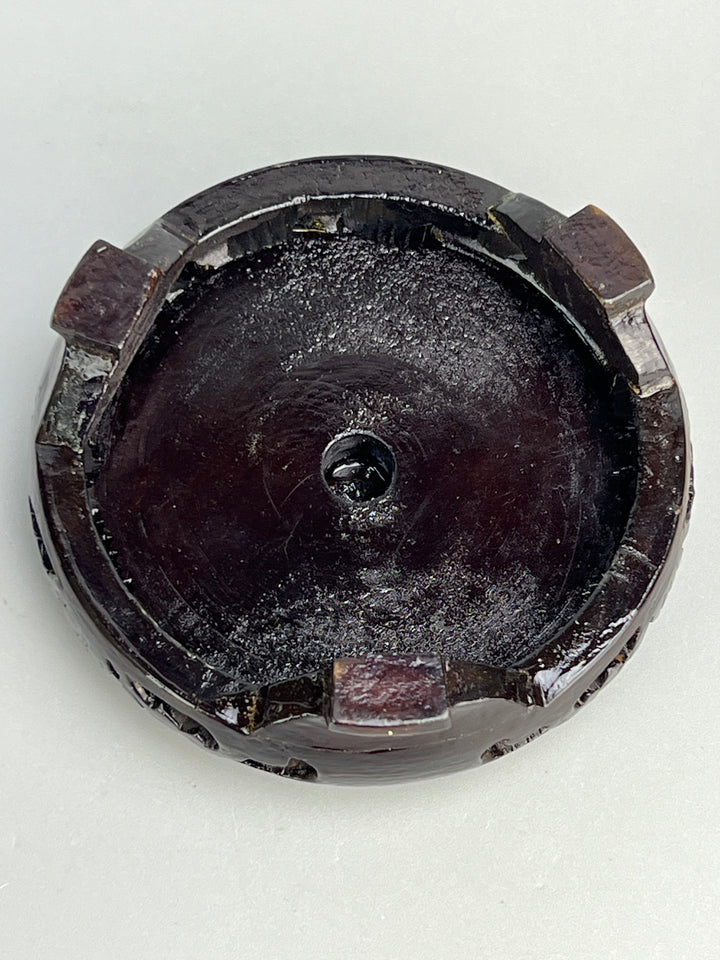 Coppia di vasi cinesi cloisonné con coperchio e base in legno