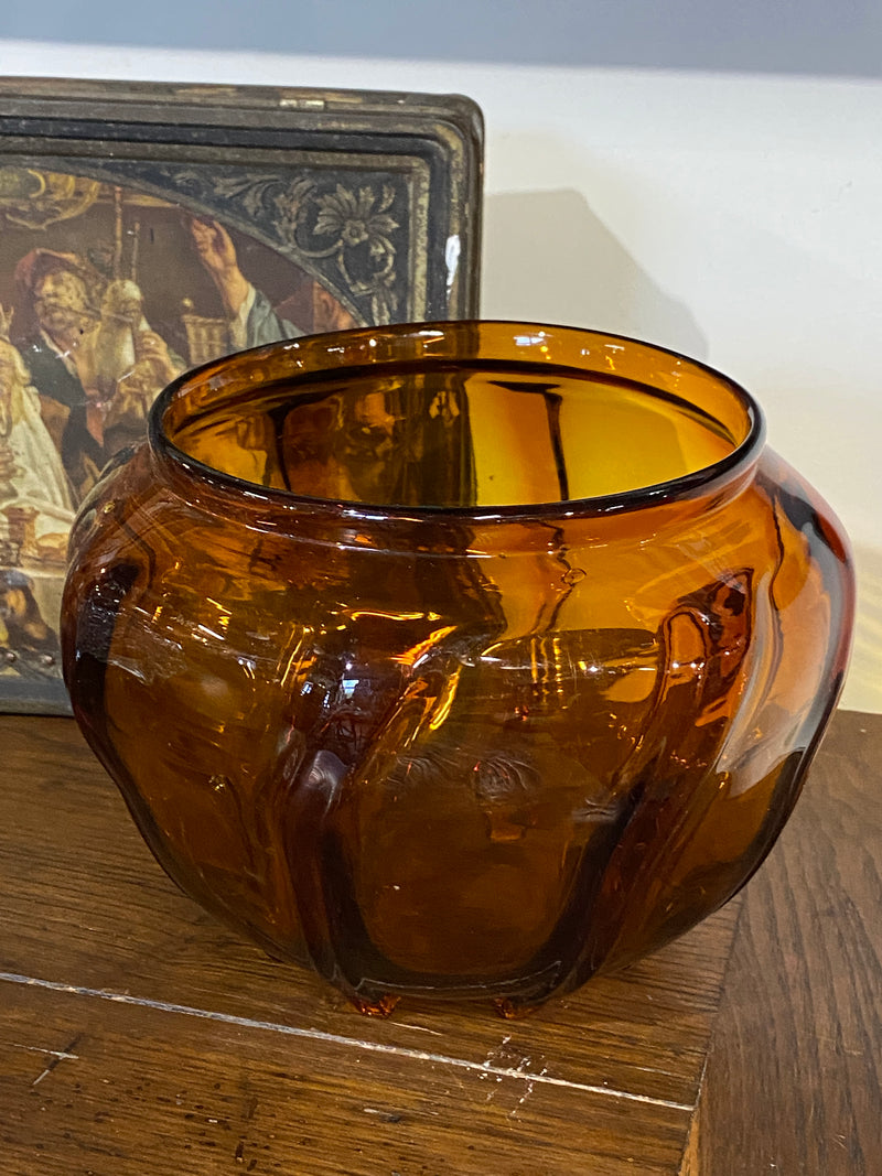 Cachepot Vaso vetro marrone