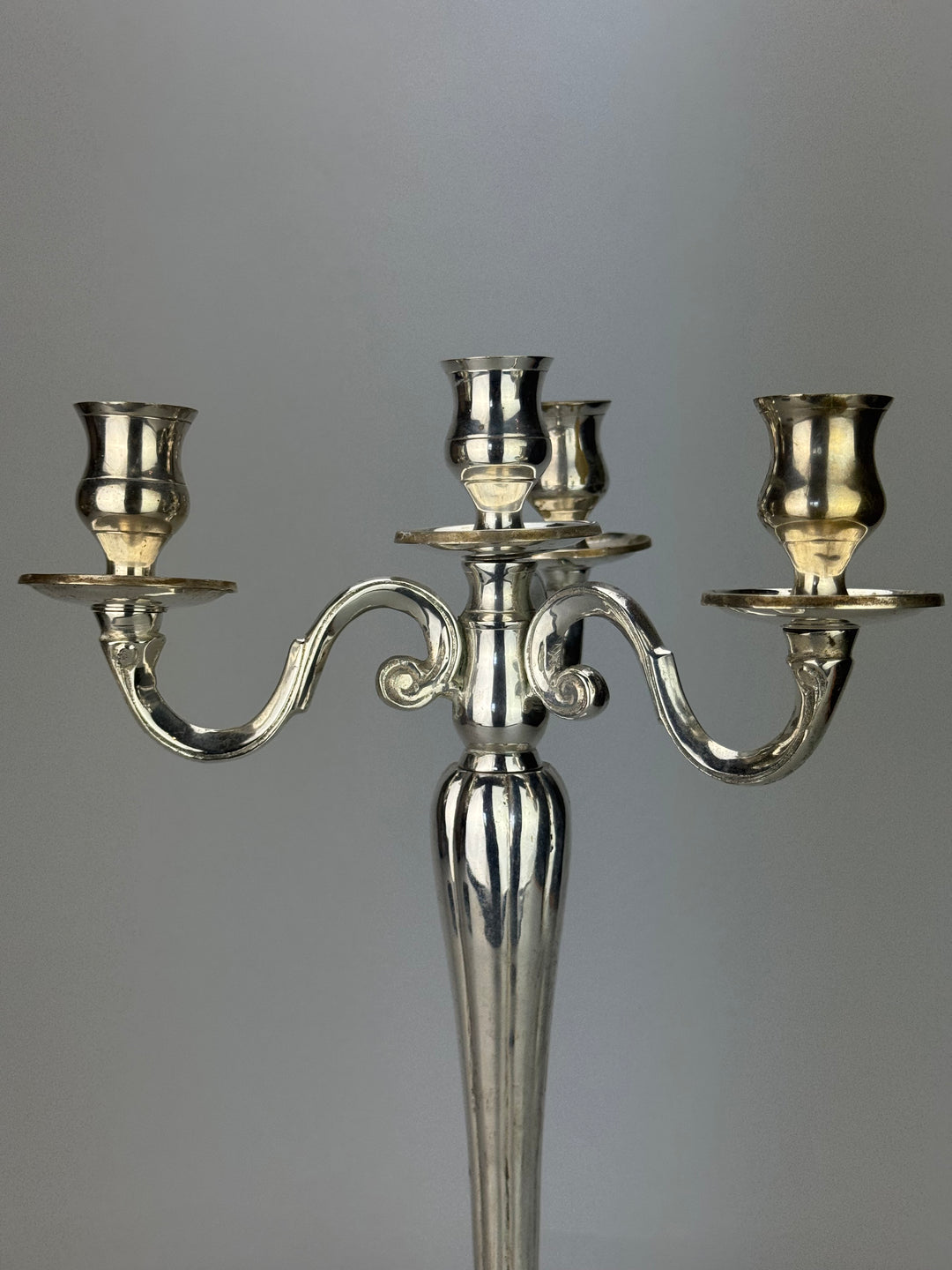 Candelabro Silverplated a 4 Fiamme King's House Sheffield Collection
