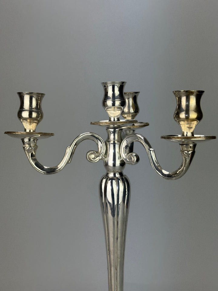 Candelabro Silverplated a 4 Fiamme King's House Sheffield Collection