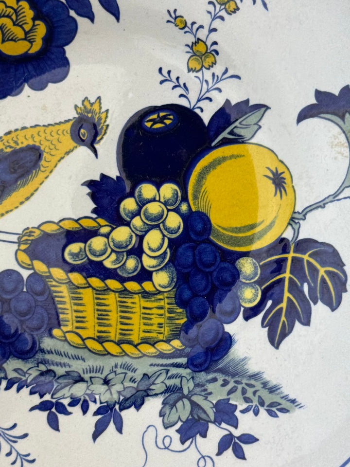 Piatto decorativo ceramica Spode decoro"Blue Bird"