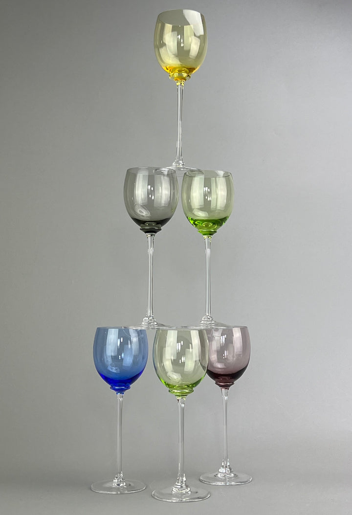 Set di 6 calici da vino in cristallo colorato Cristal Sèvres