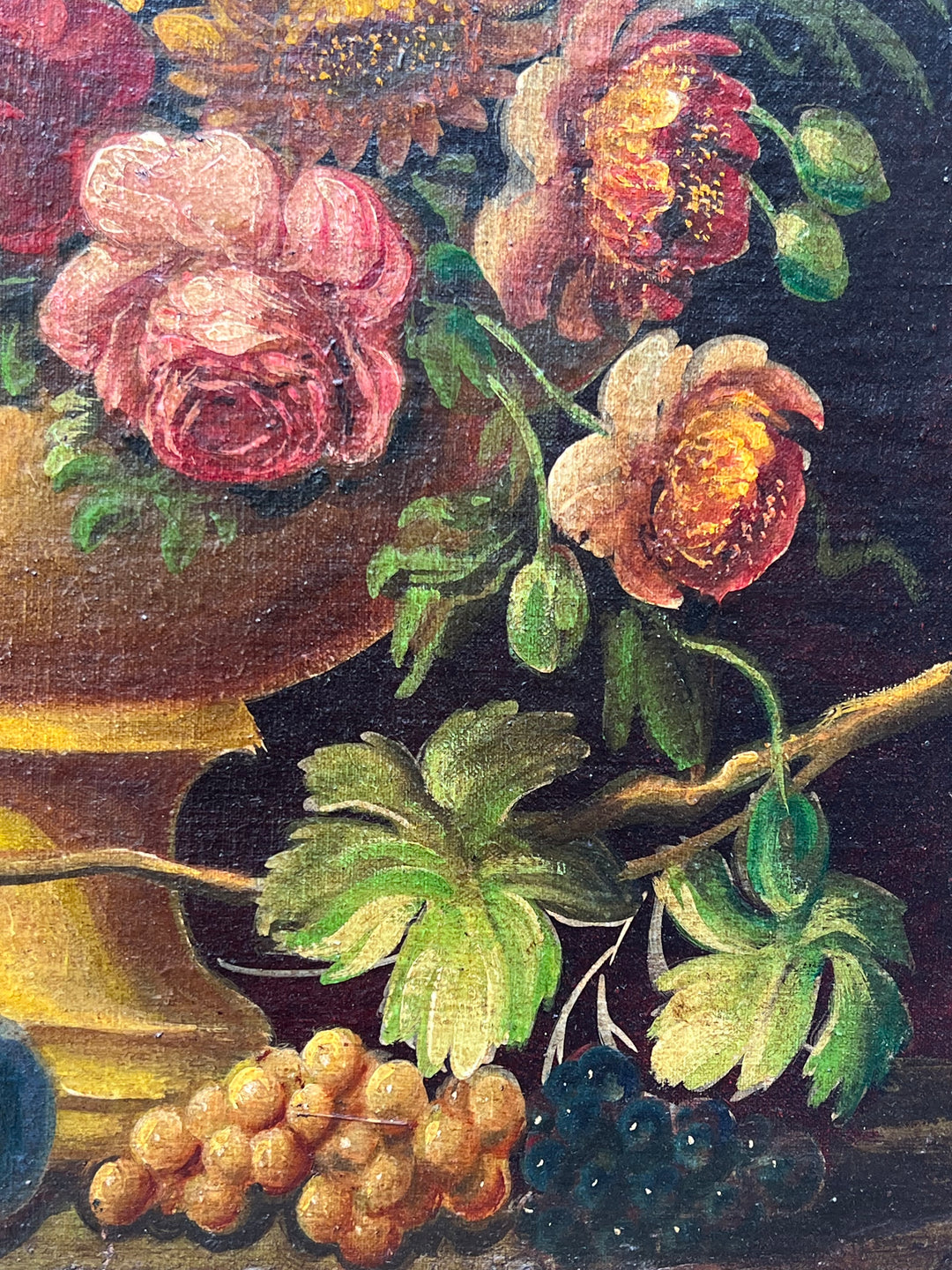 Coppia Quadri Bouquet olio su tela primi '900