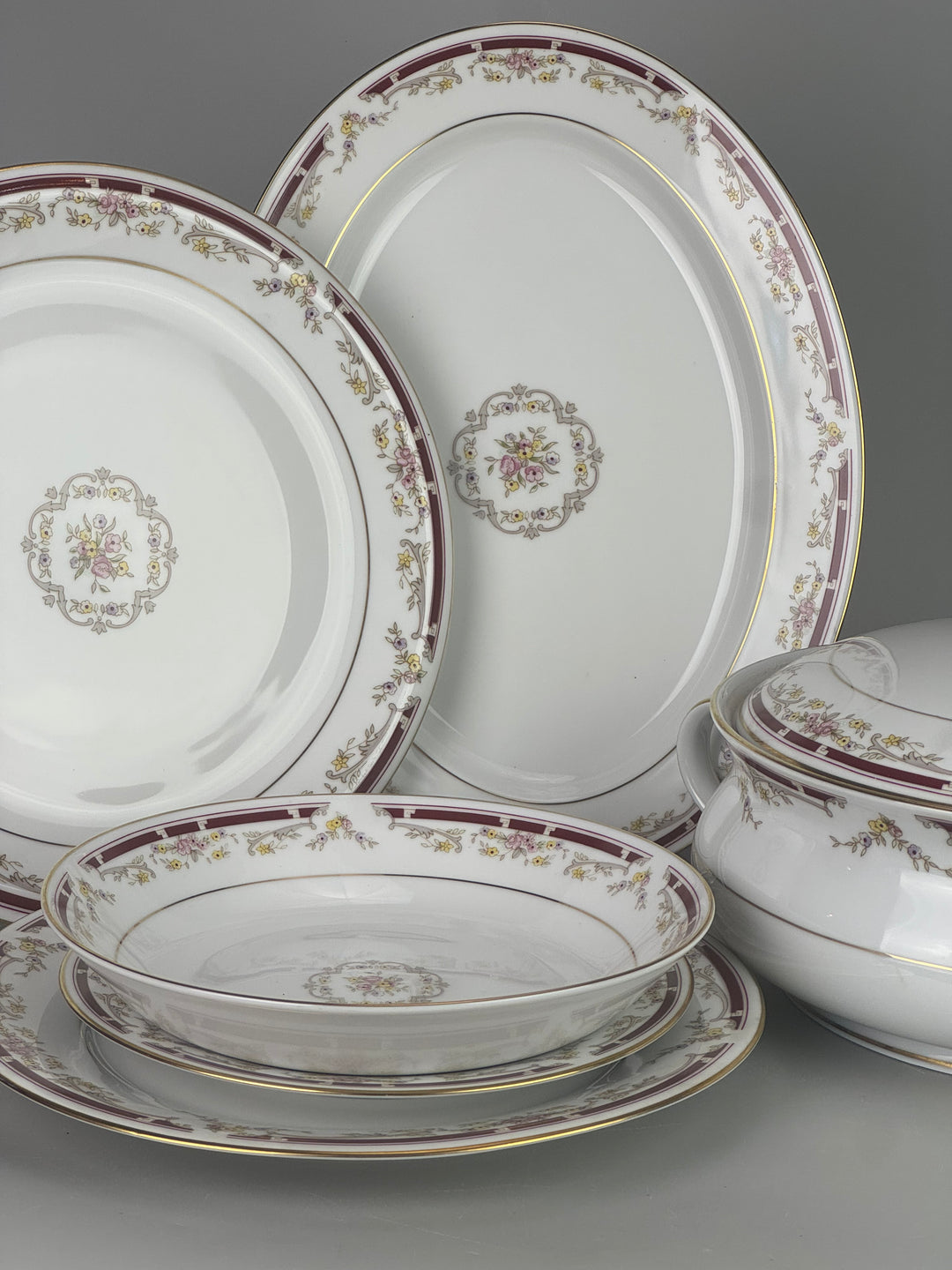 Servizio da tavola vintage per 12 persone Laklain Versailles