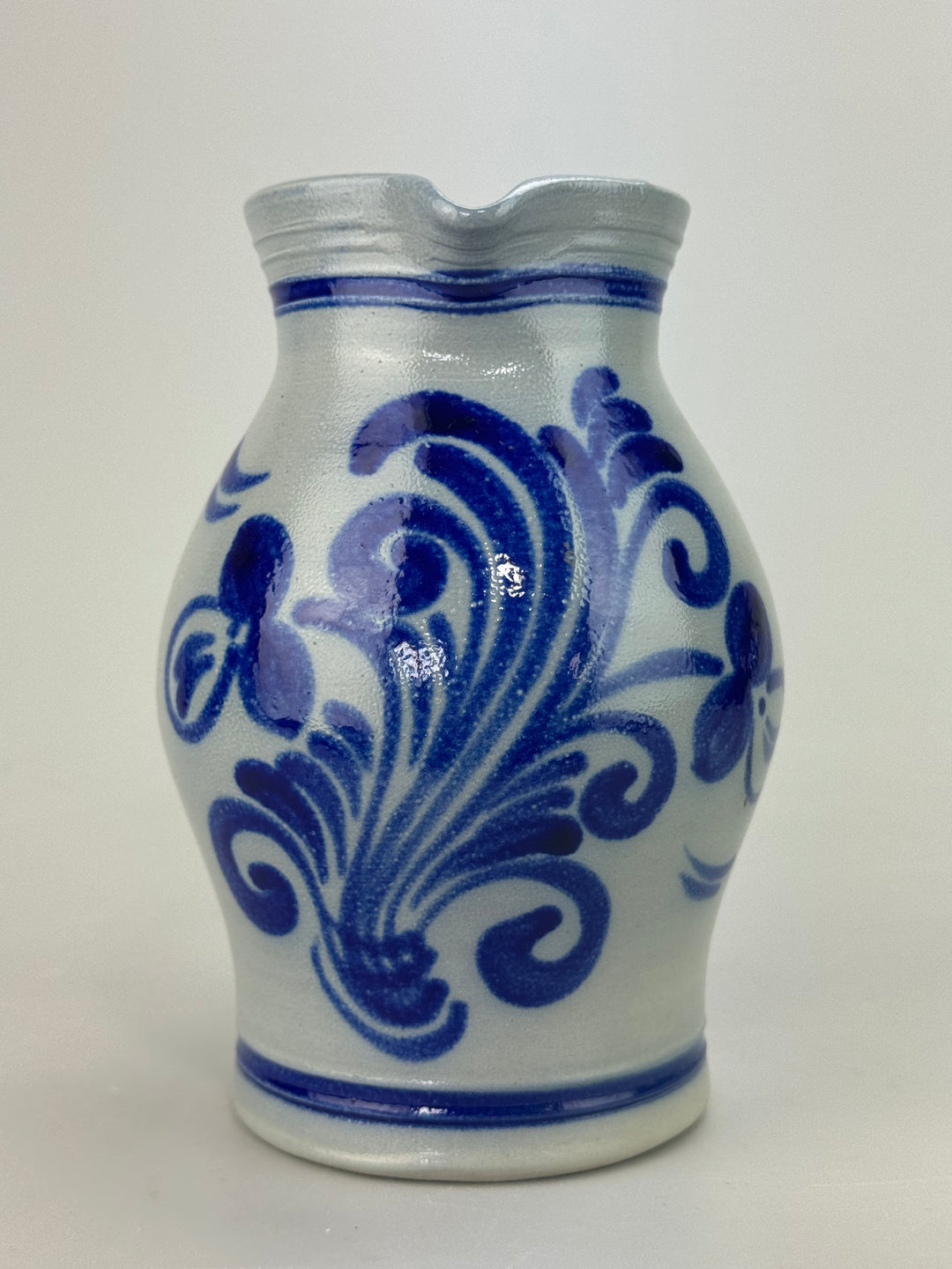 Brocca in ceramica smaltata a sale Merkelbach Manufaktur decoro blu