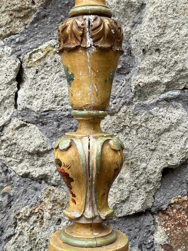 Lampada da tavolo legno dipinto