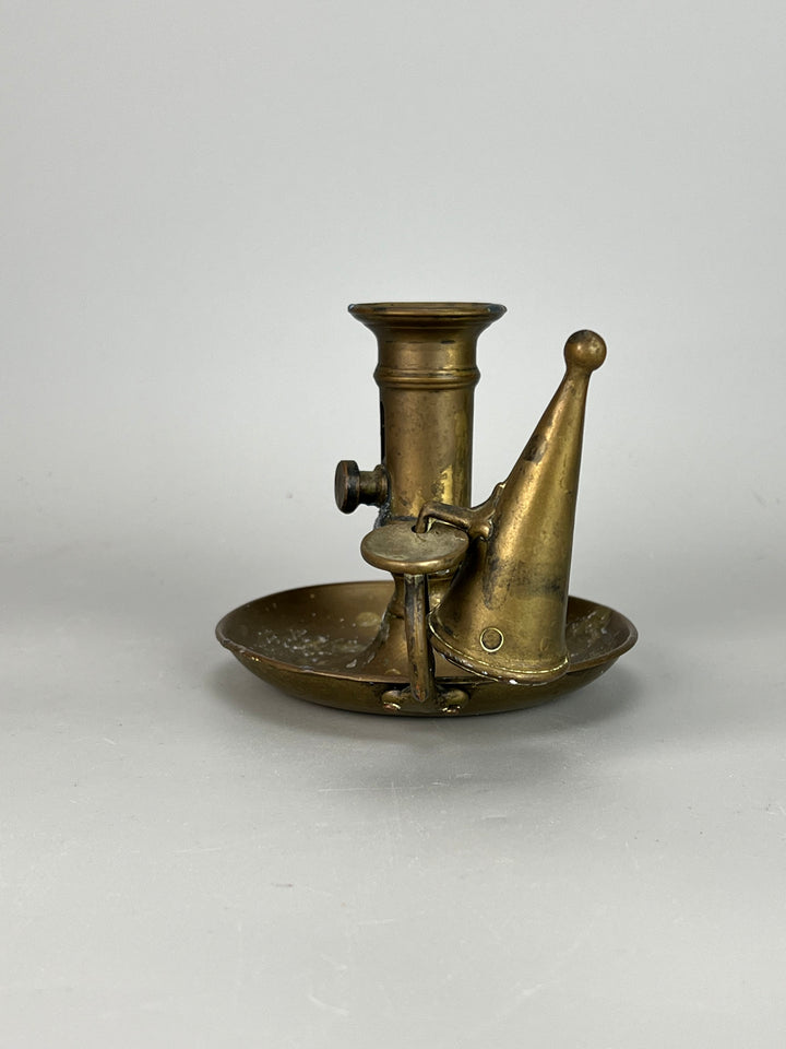 Portacandela ottone spengifiamma vintage