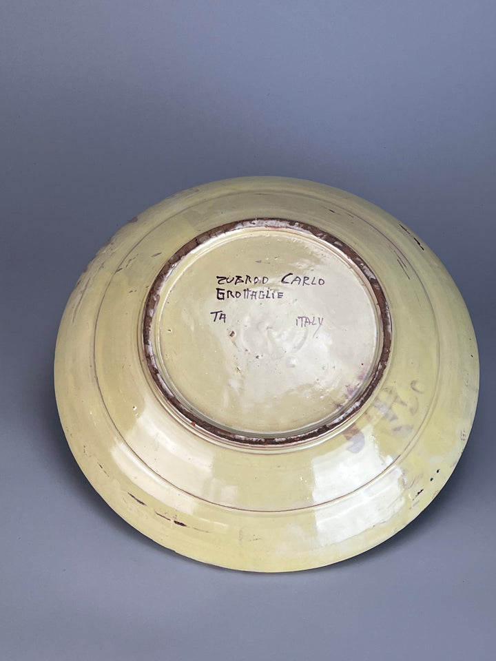 Piatto da parete ceramica Carlo Zubrod Grottaglie