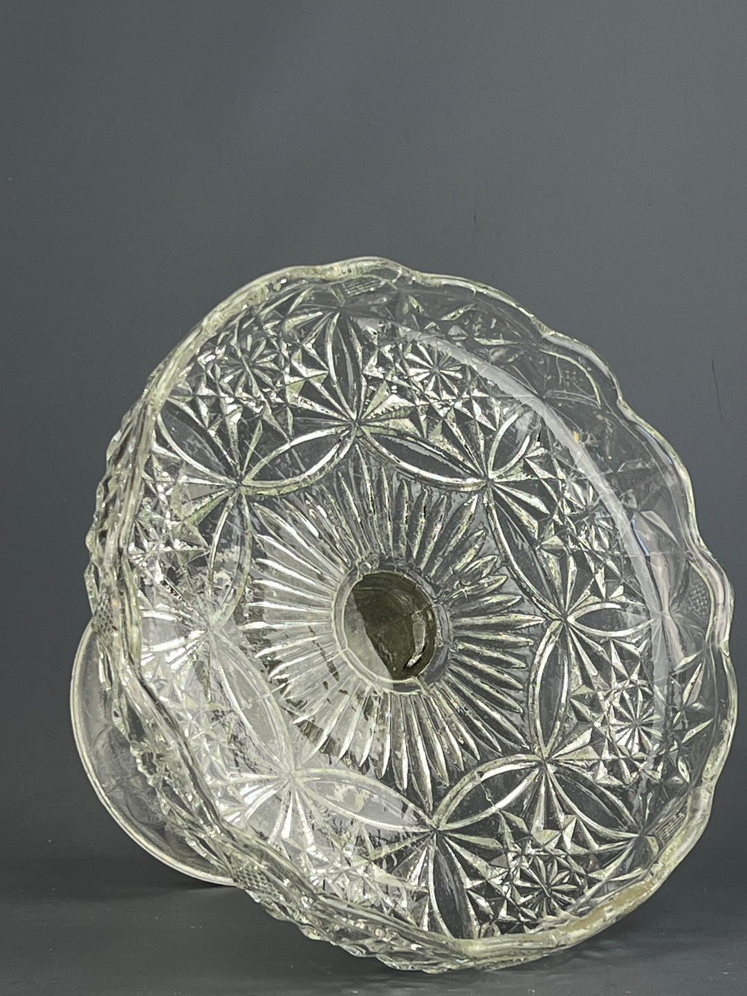 Alzata vetro pressato vintage