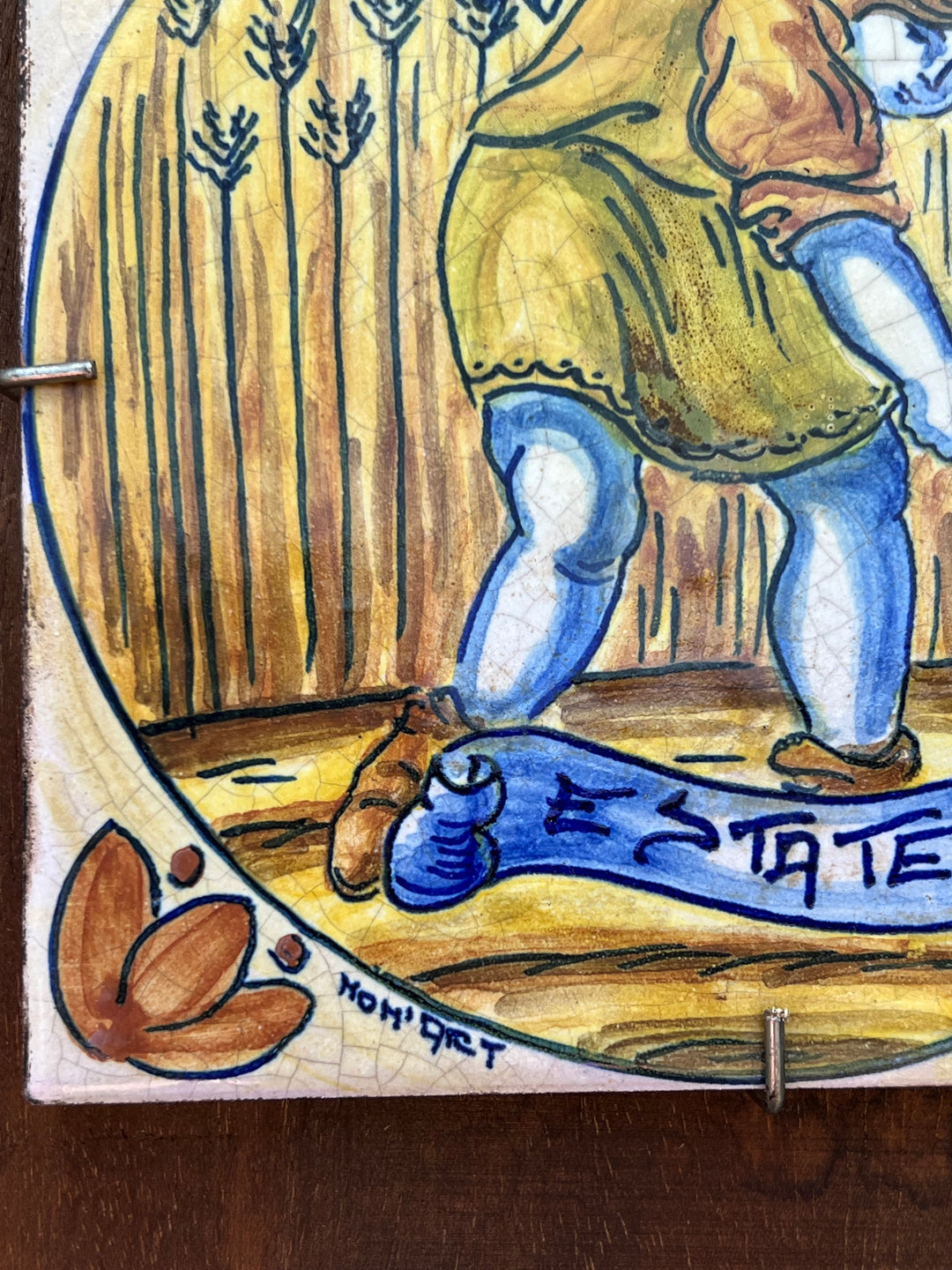 Set di 4 mattonelle in ceramica con le quattro stagioni