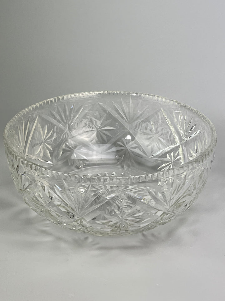 Ciotola centrotavola in cristallo molato decorazione a stella