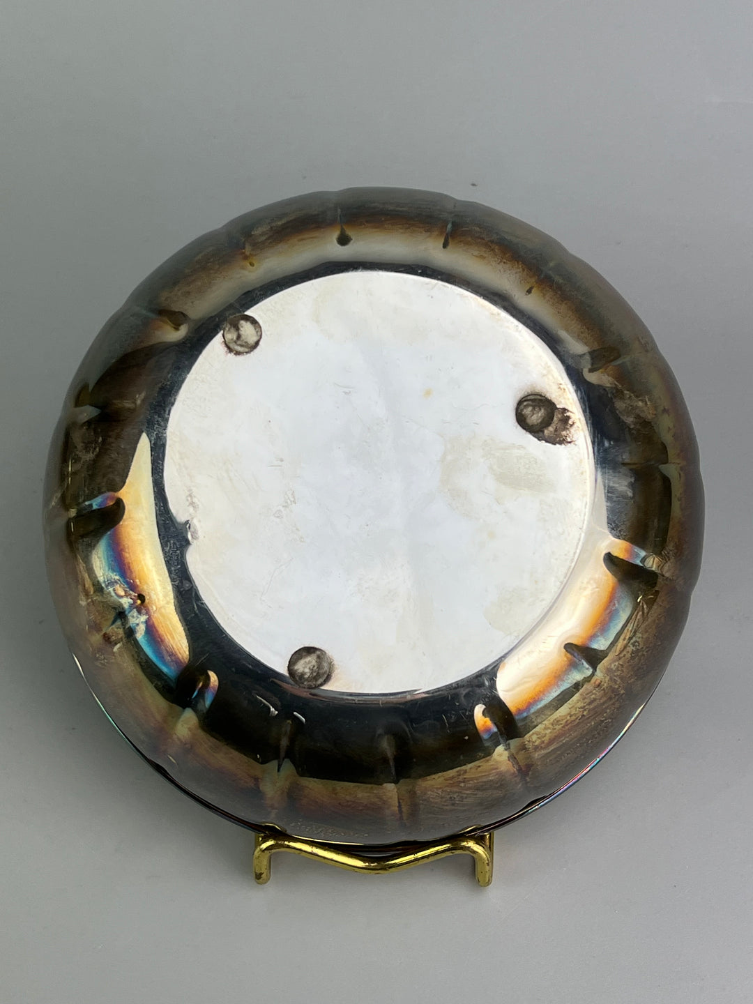 Centrotavola vintage in silverplate, Ciotola con coperchio e piatto coordinato