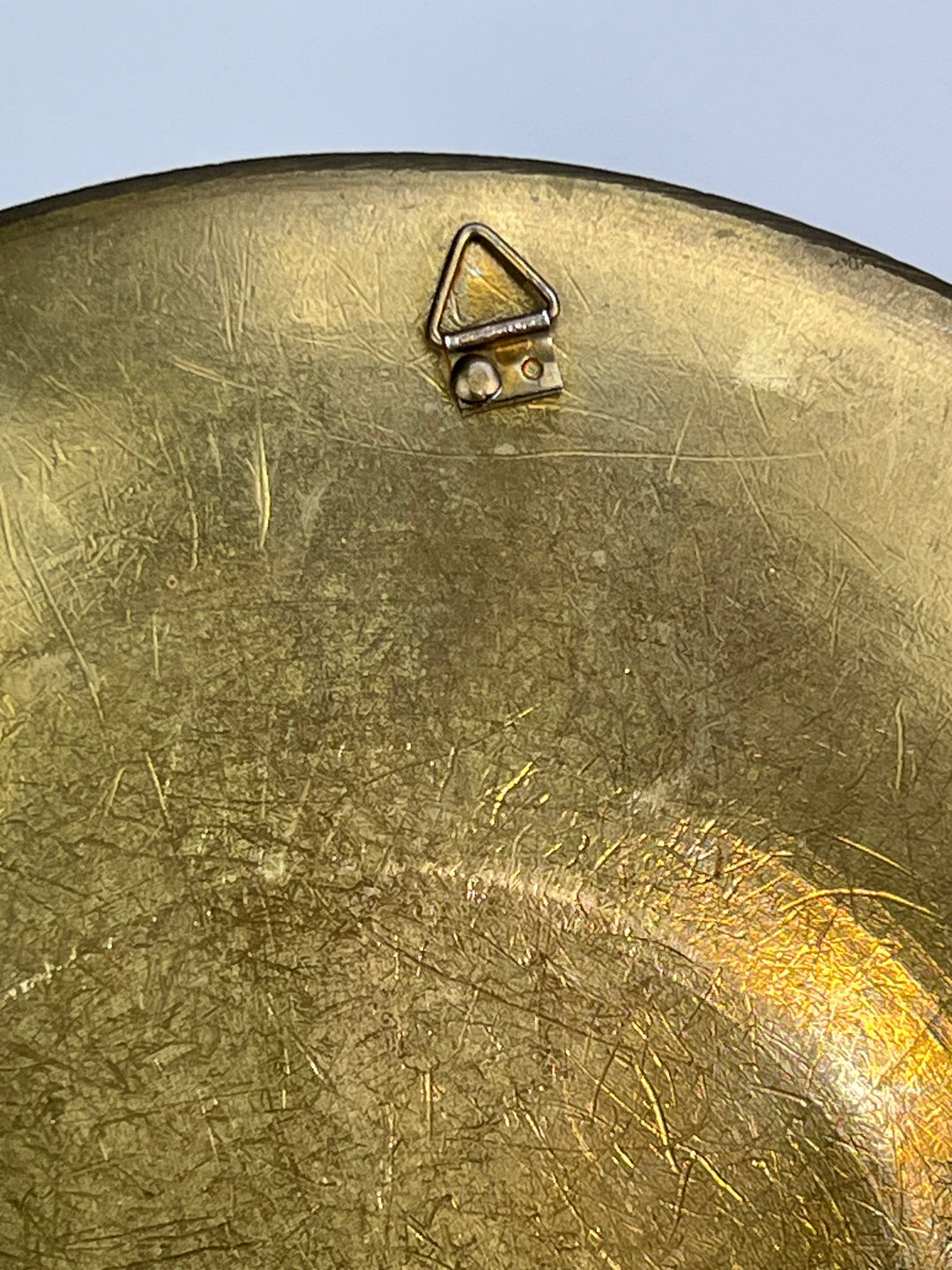 Piatto da parete marocchino in ottone smaltato