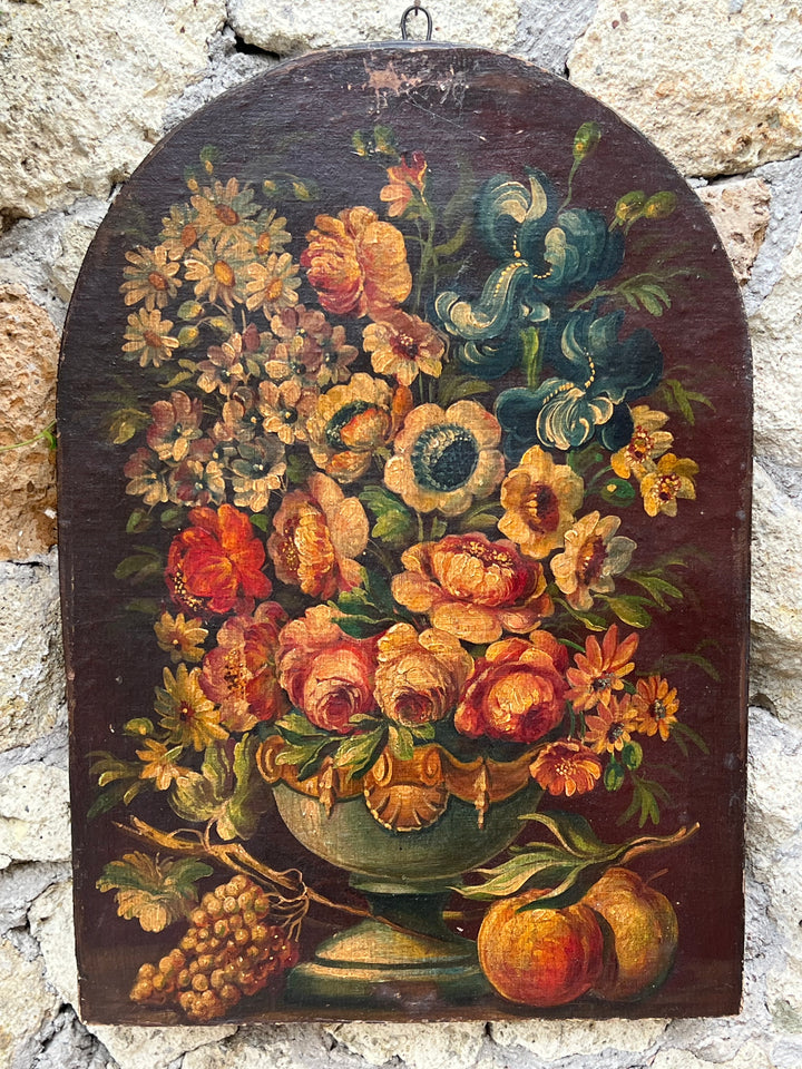 Coppia Quadri Bouquet olio su tela primi '900