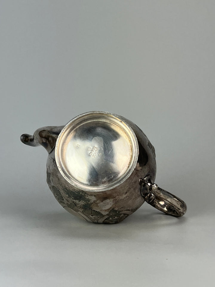 Teiera inglese silverplated decoro inciso
