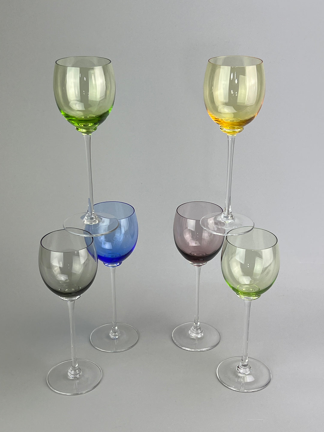 Set di 6 calici da vino in cristallo colorato Cristal Sèvres