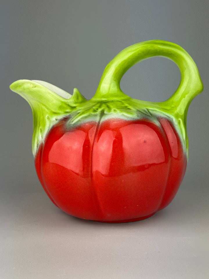 Brocca vintage in ceramica a forma di pomodoro