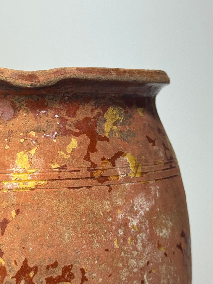 Brocca antica in terracotta smaltata rustica Ceramica Popolare