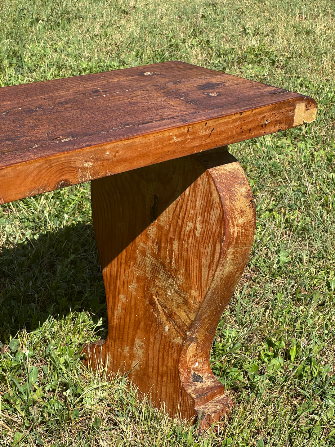 Panche rustiche in legno massello vintage