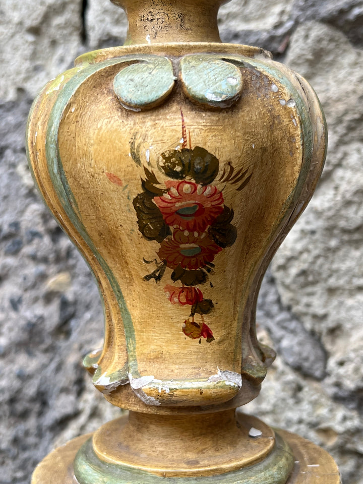 Lampada da tavolo legno dipinto
