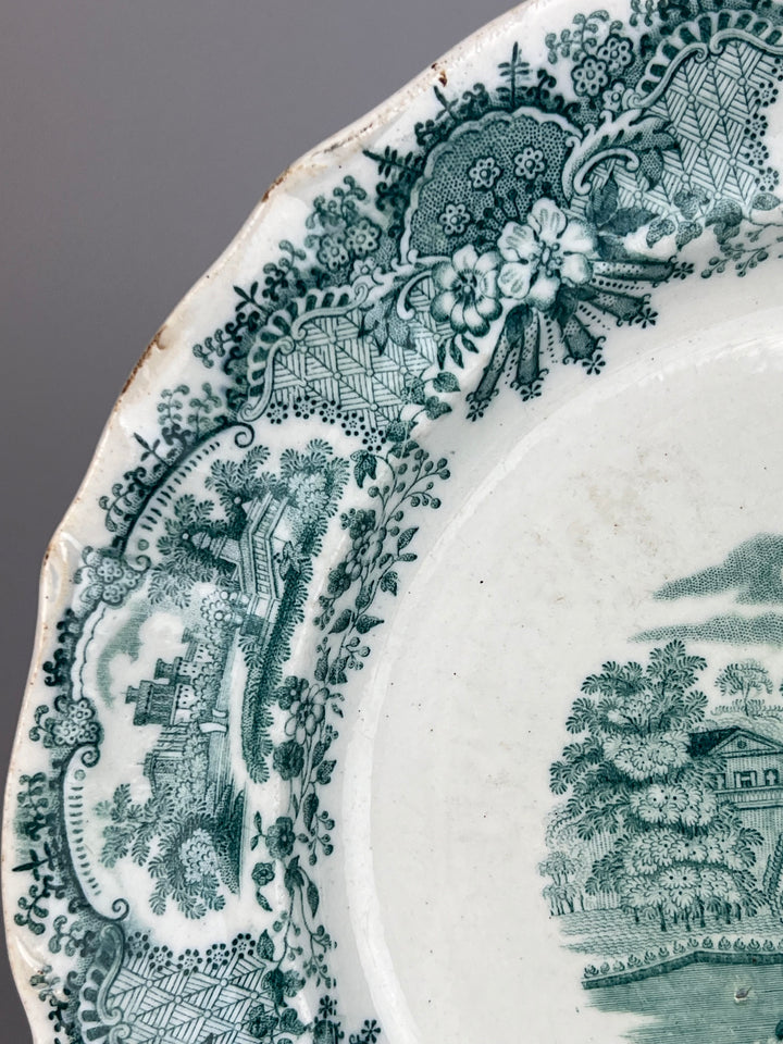 Piatto ceramica Gustavsberg decoro transfer