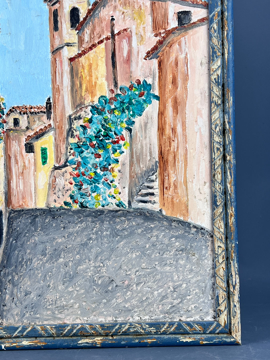 Quadro olio Scorcio cittadino