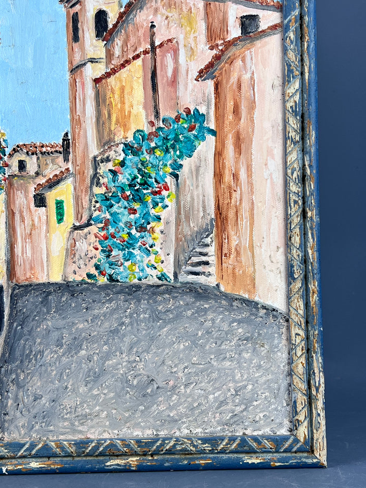 Quadro olio Scorcio cittadino