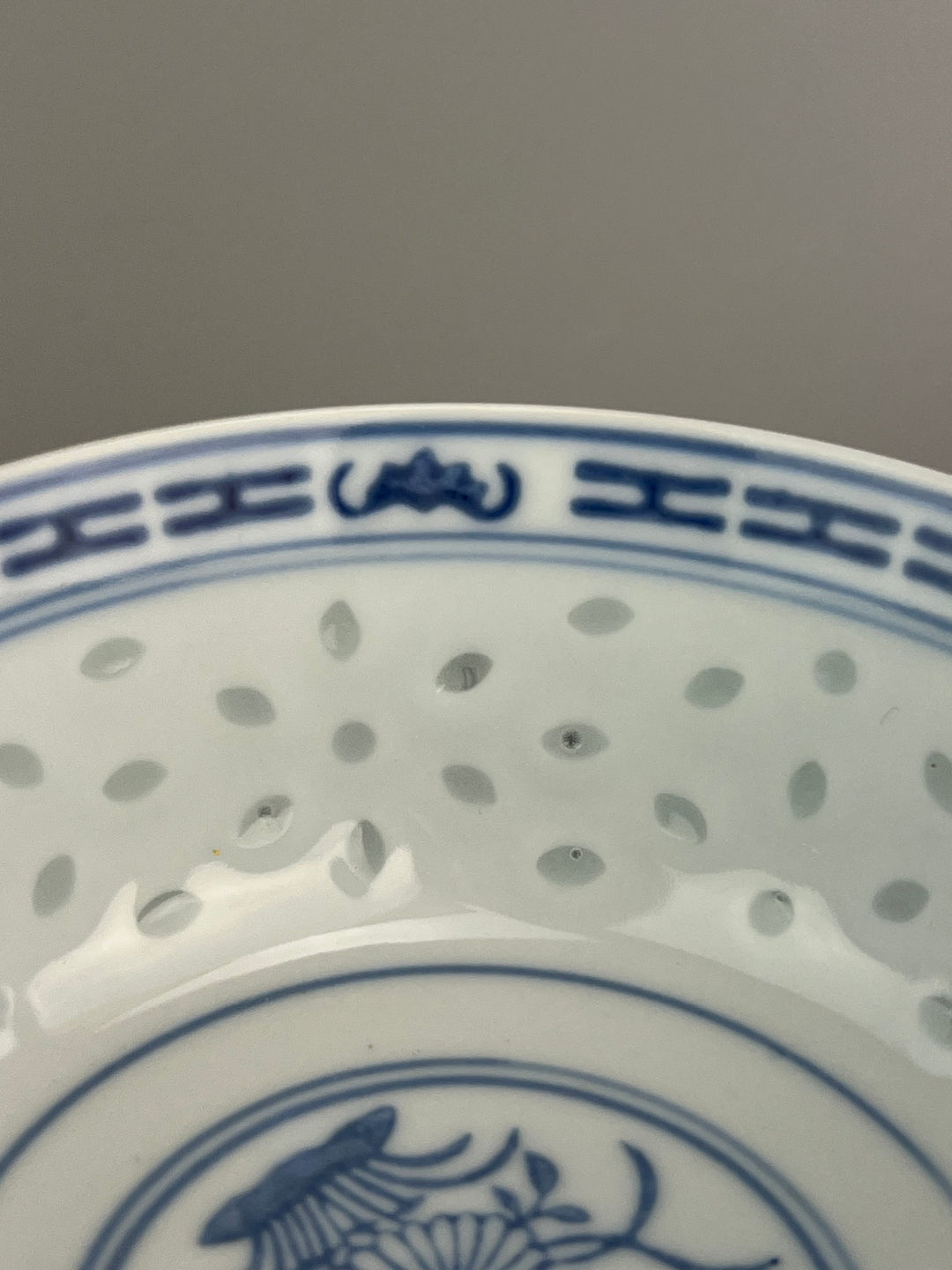 Set di 10 ciotoline cinesi chicco di riso in porcellana vintage