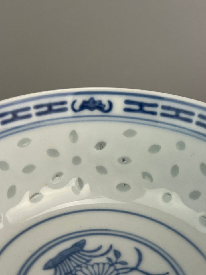 Set di 10 ciotoline cinesi chicco di riso in porcellana vintage