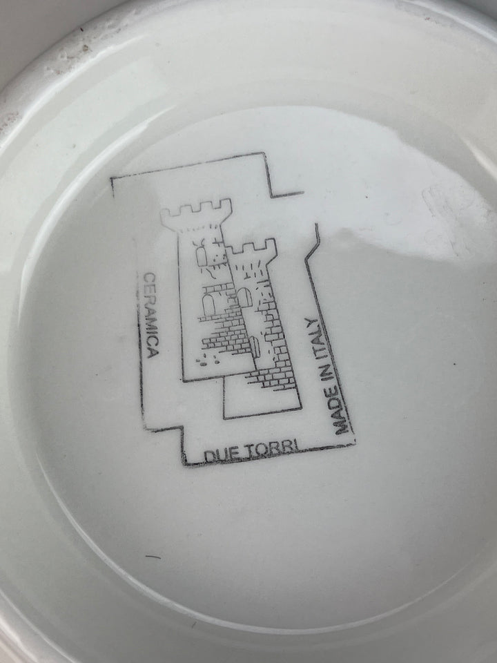 Tris ciotole ceramica due torri decoro frutta