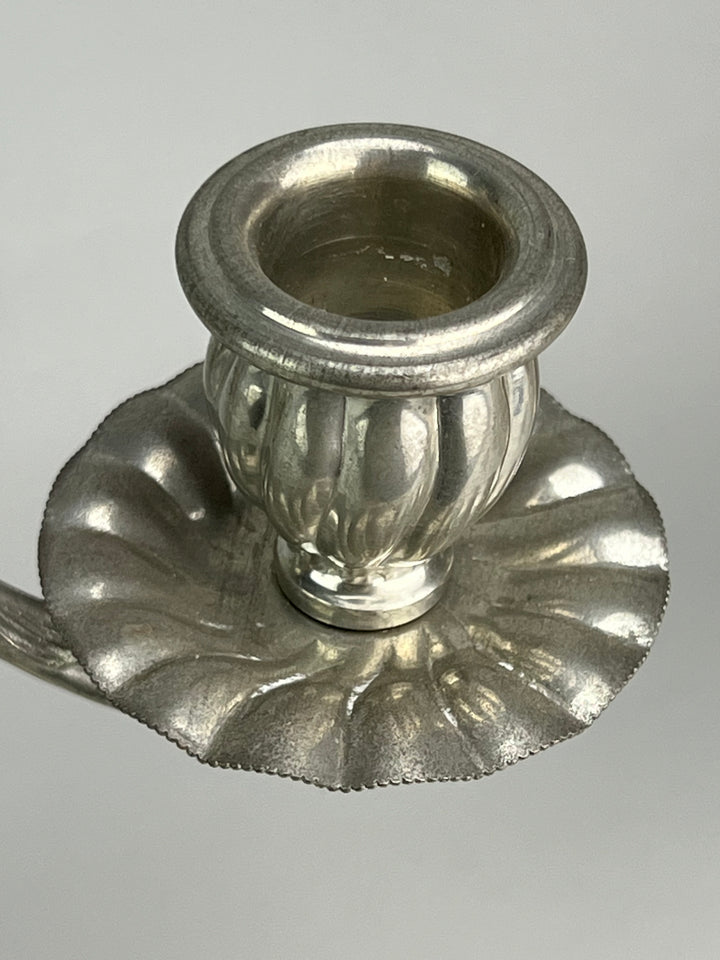 Coppia di candelabri in peltro a 5 bracci stile classico