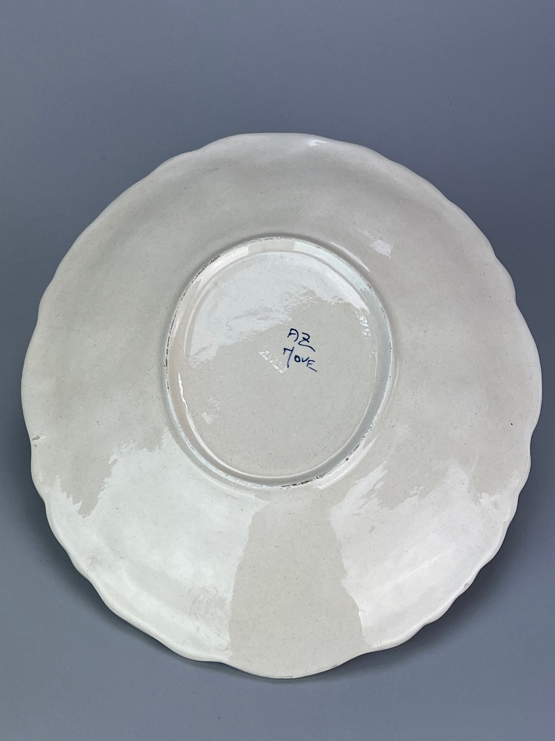 Vassoio in Ceramica di Nove – Decoro Blu a Motivo Floreale