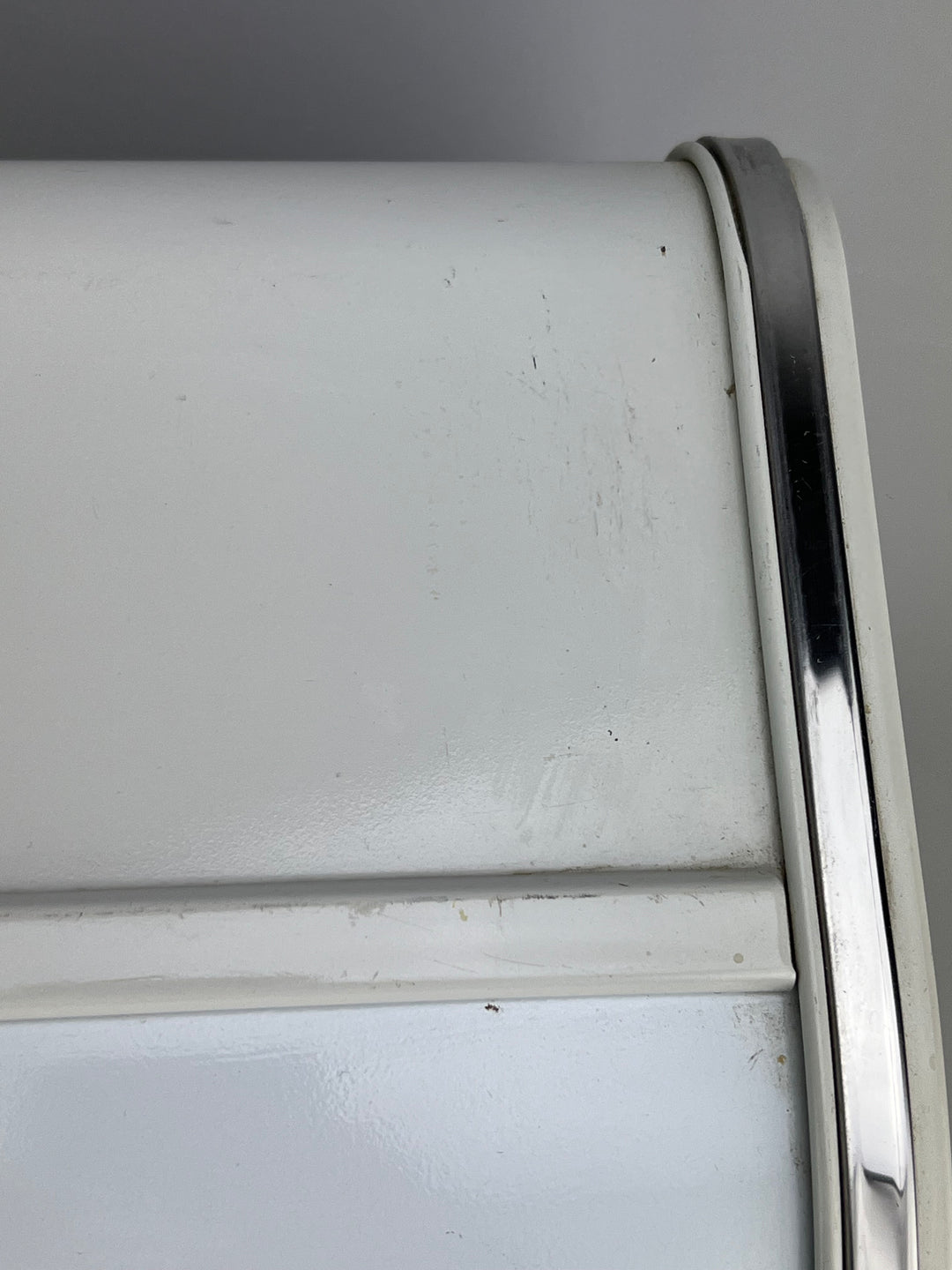 Wnvivi Porta Pane Con Porta Arrotolabile,Scatola Porta Pane In Metallo A Specchio Con Finestra Trasparente,Contenitore Porta Pane Di Grande Capacità Per Piano Cucina Domestica(Bianco - 5