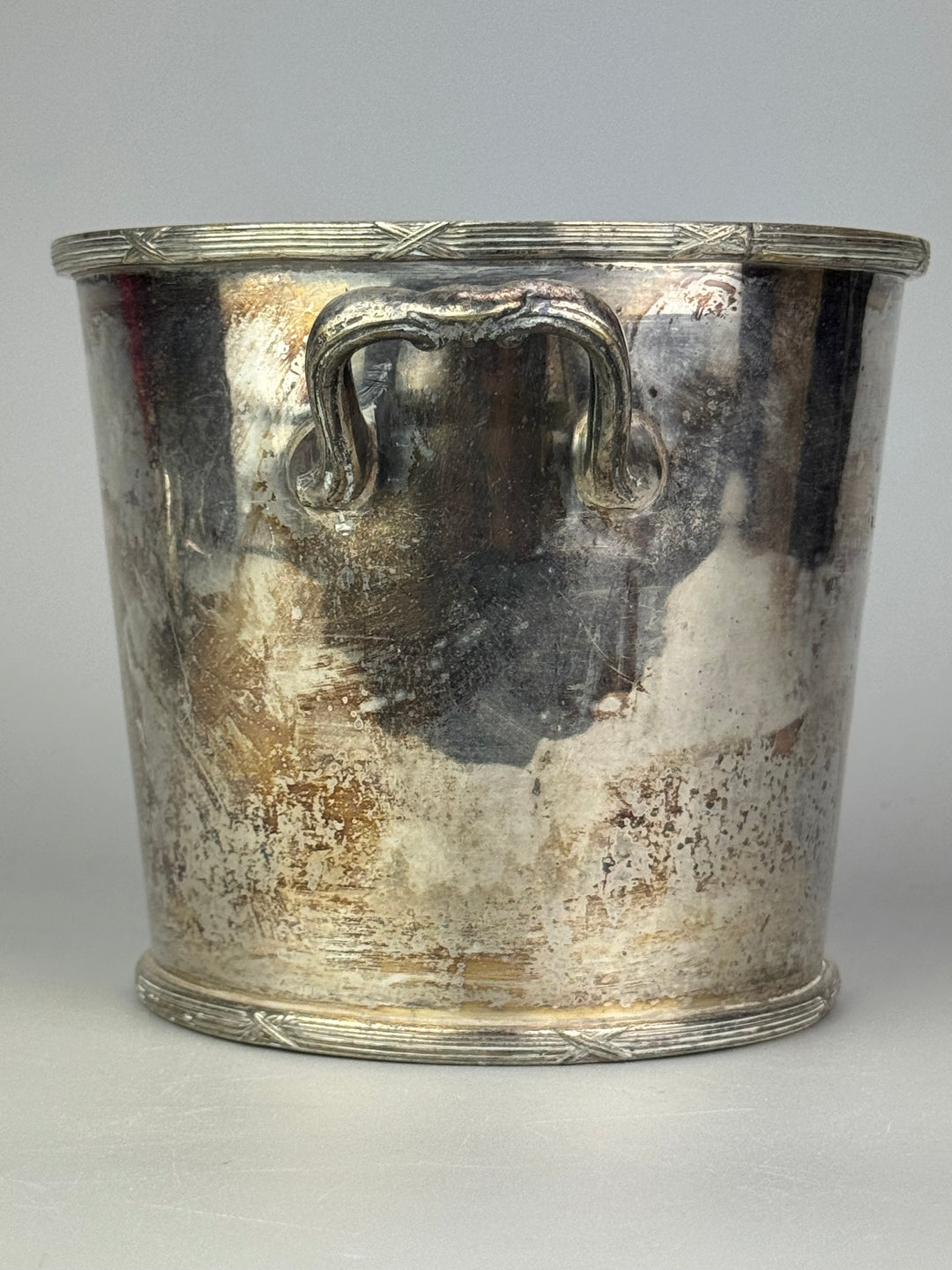 Secchiello ghiaccio vintage Royal Queen Sheffield Caffè Martini Rossi Roma Altezza 14,5 cm
