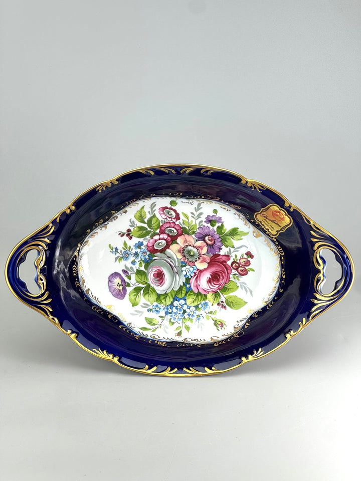 Svuotatasche vintage in porcellana di Limoges dipinta a mano
