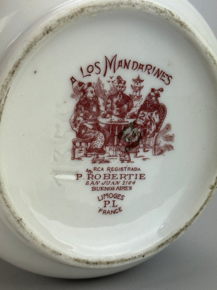 Caffettiera in porcellana decoro floreale Limoges
