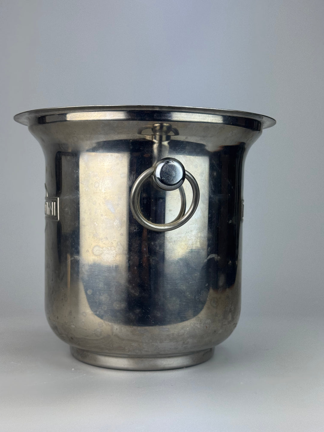 Secchiello ghiaccio Martini vintage in acciaio inox Made in Italy
