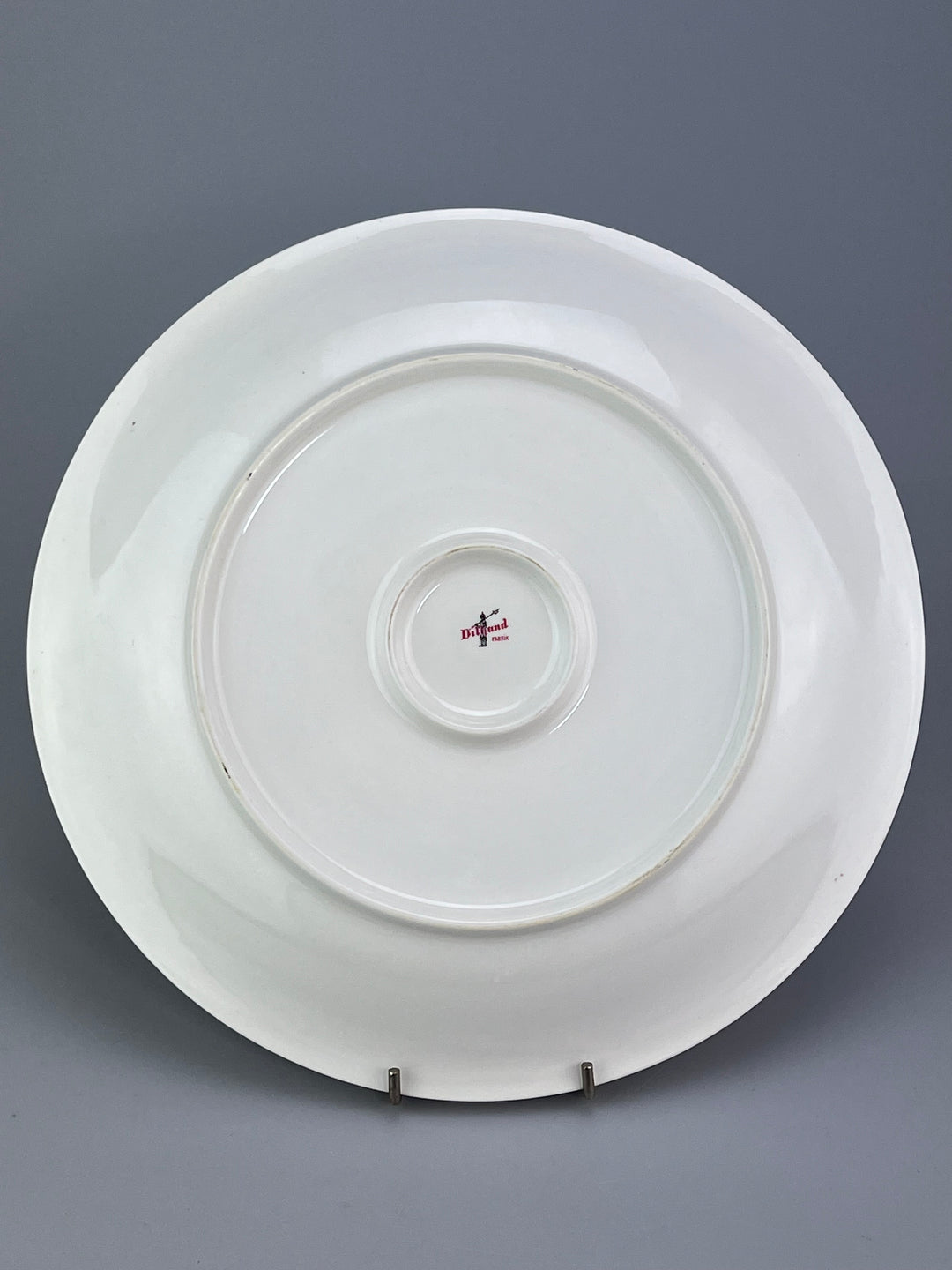 Servizio di piatti 12 persone vintage Dilhand Fabrik fiori celesti e bordo dorato