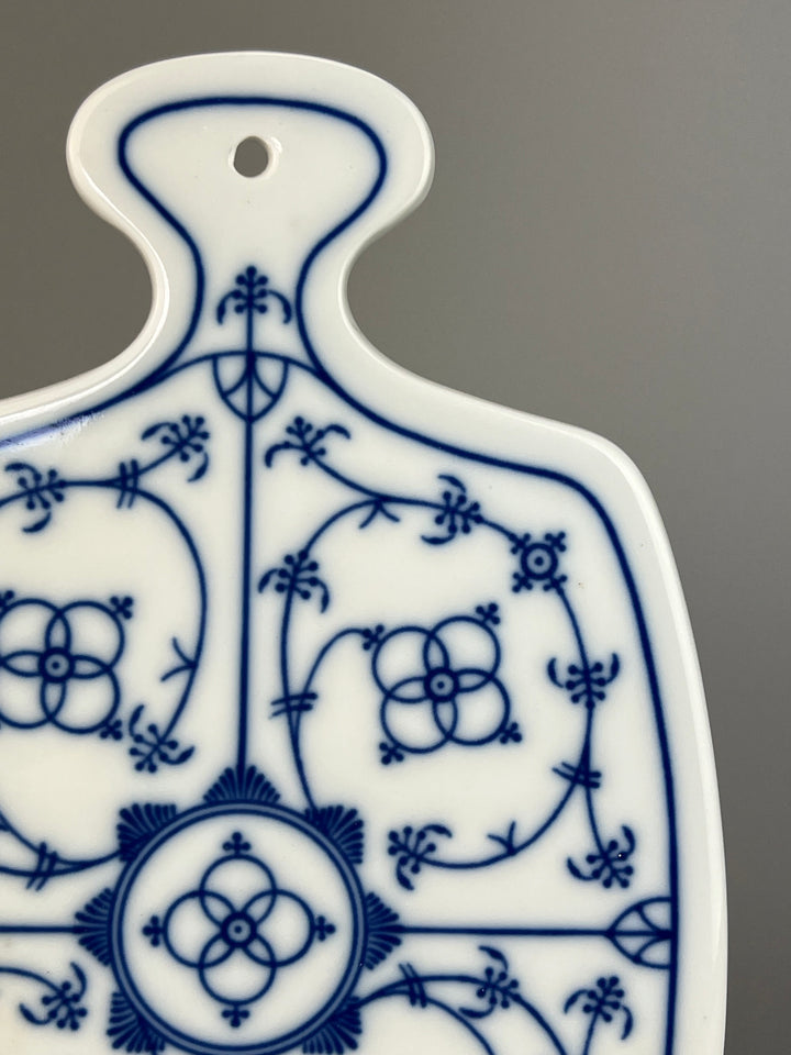 Tagliere in porcellana decoro blu