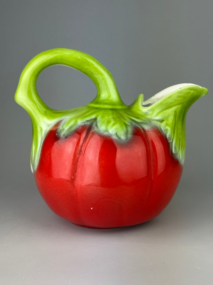 Brocca vintage in ceramica a forma di pomodoro