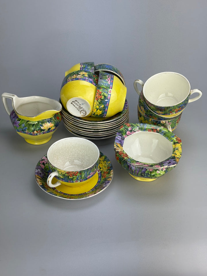 Servizio da tè 8 persone Harrods e Royal Staffordshire Wilkinson